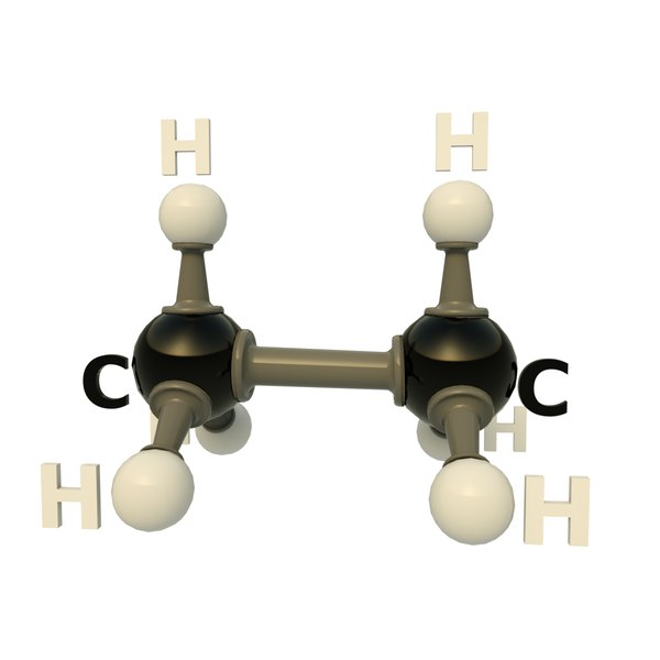 ethane molecular 3D model