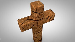 rocky stone cross 3D model