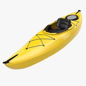 kayak yellow modeled 3d model