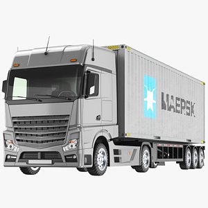 Detailed Container Truck 3D model