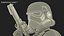 Star Wars Imperial Stormtrooper Raised Blaster Combat Pose Dirty 3D model