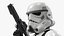 Star Wars Imperial Stormtrooper Raised Blaster Combat Pose Dirty 3D model