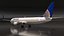 United Airlines Boeing 737-900 with Interior Rigged for Maya 3D model