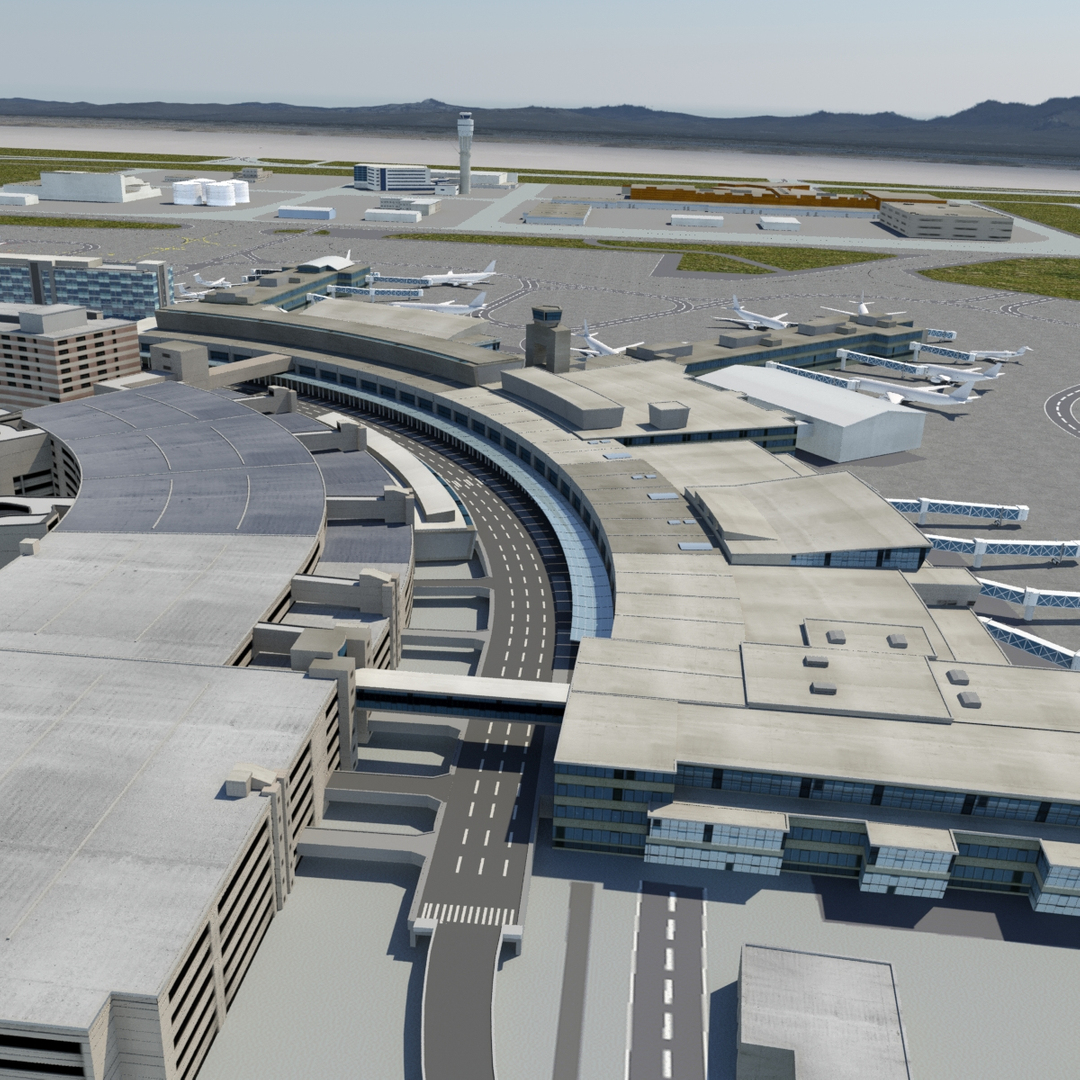 airport environment 3d model