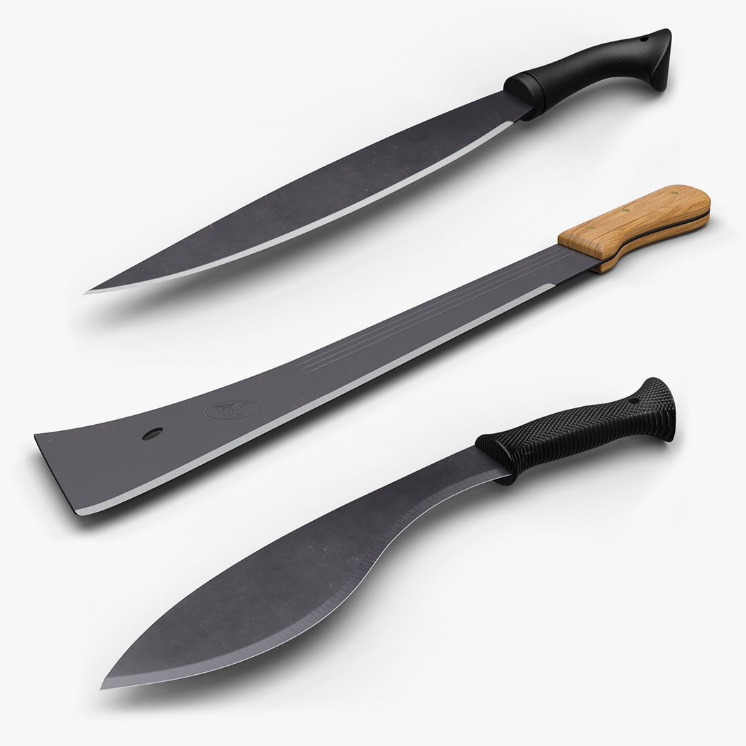 Machete Knifes Collection 2 3D model preview