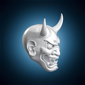 Fierce Demon Face 3D Print Model model