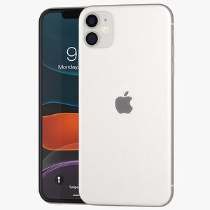 3D iphone 11 white mobile phones