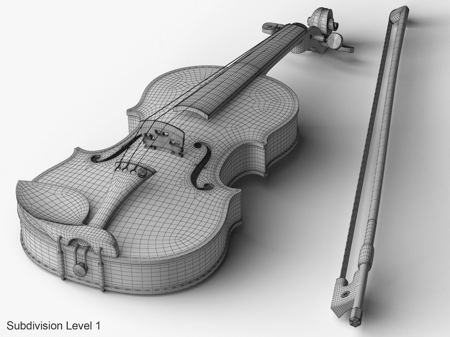 Violin Music Instrument Model - TurboSquid 1460208