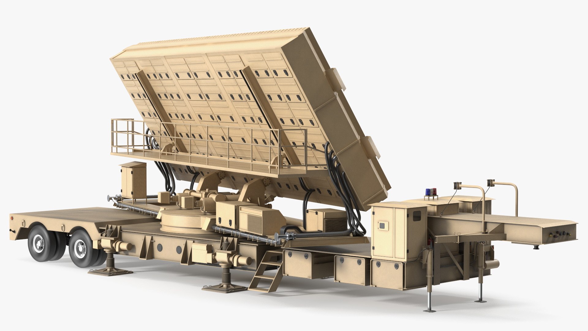 Green Pine Radar Station Rigged for Maya 3D model preview
