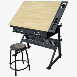 Drawing Board - Craft Table Rigged PBR