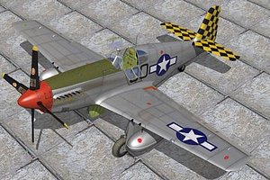 north american p51b fighter 3d c4d