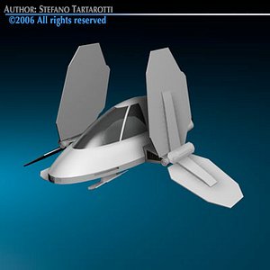 3d small spaceship model