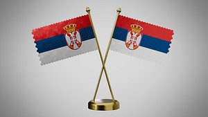 3D Table  Flag  of Serbia