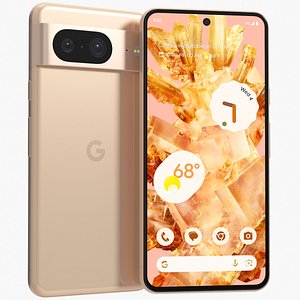 3D Google Pixel 8 Rose