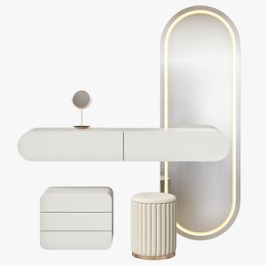 Victoria Queen Vanity Table Delinda 3D model