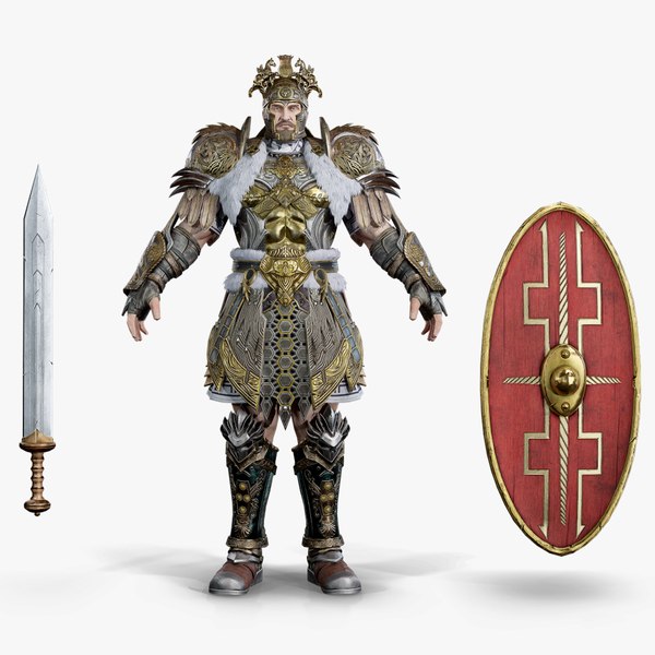 3D King Roman emperor royalty model