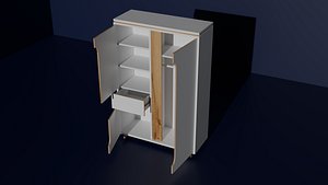 Low-Poly Closet 3D model