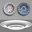 handpainted ceramic plates handmade 3d model