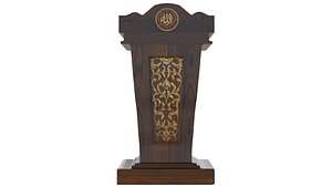 Indonesian Mosque Props Pack - Podium Ceramah Lecture Podium