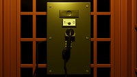 simple red telephone booth