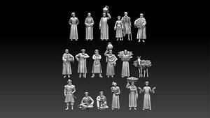 zbruarab people sh 3D model