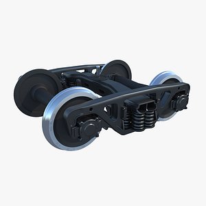 bogie 18-100 train wheel 3d model