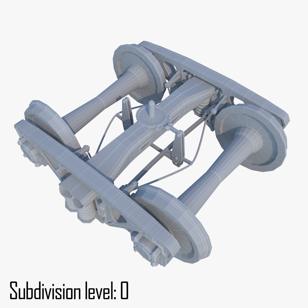 Bogie 18-100 Train Wheel 3d Model