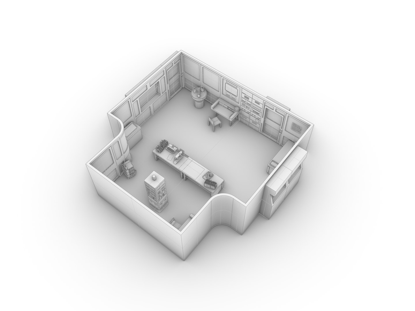Flight Control Room 3D model - TurboSquid 2170720