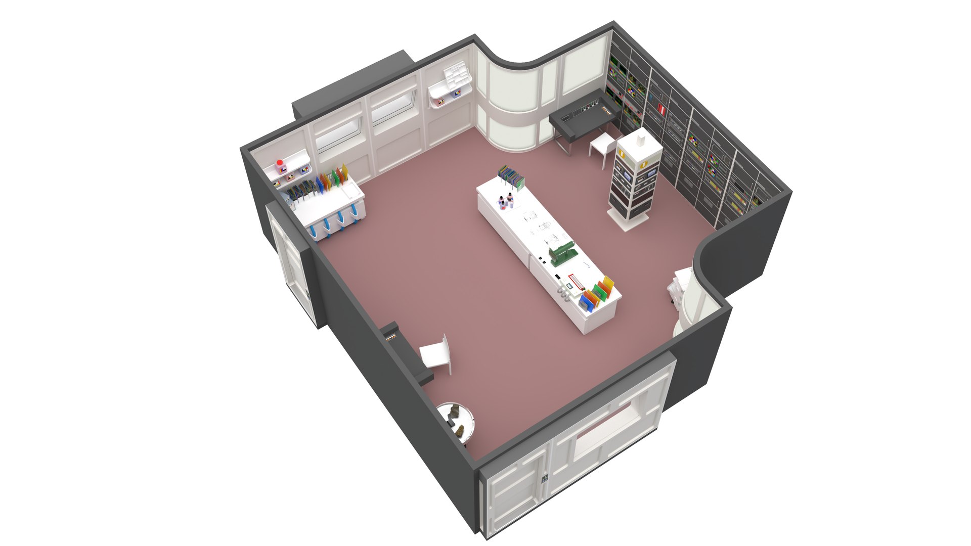 Flight Control Room 3D model - TurboSquid 2170720