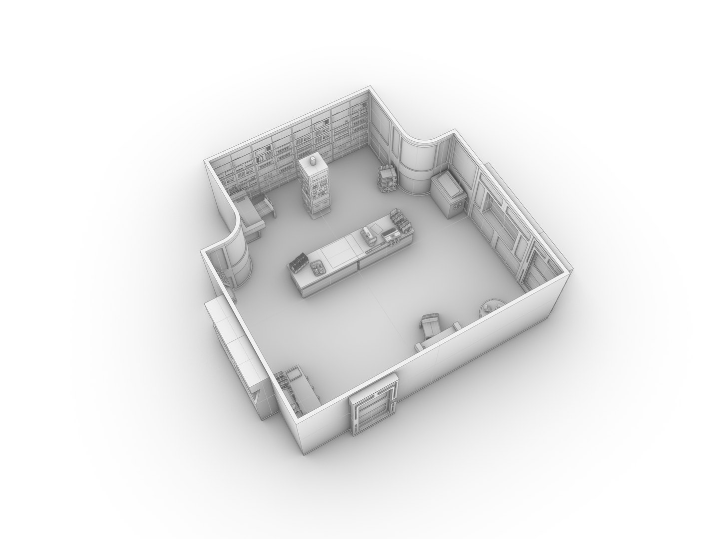 Flight Control Room 3D model - TurboSquid 2170720