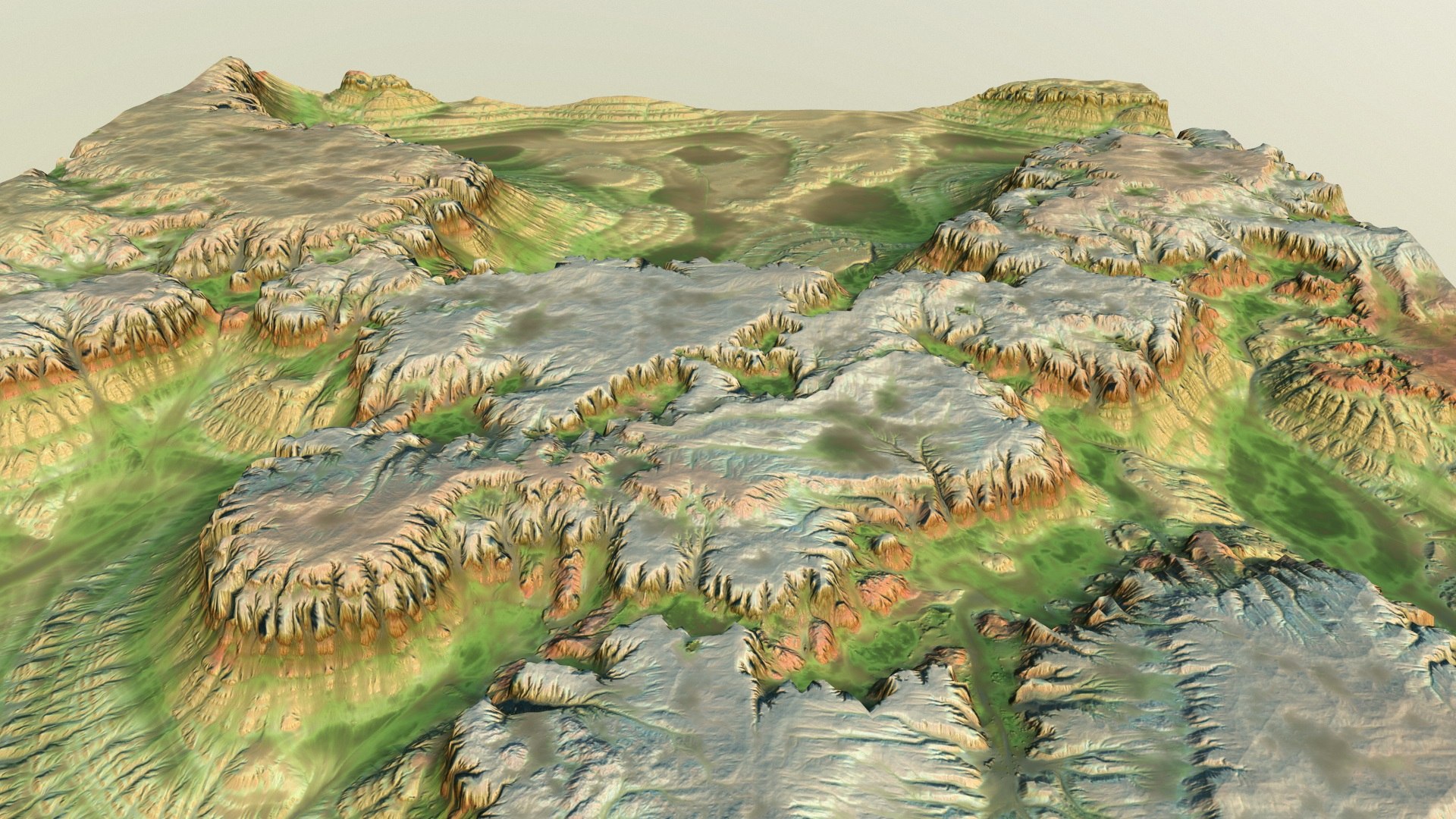Hills Cliffs Terrain Obj