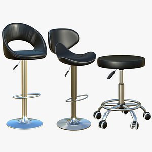 3D Bar Stool Chair V54 model