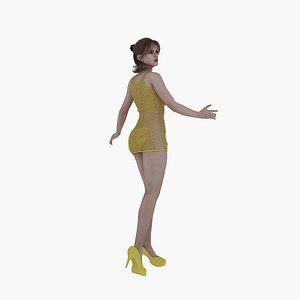 3D Elle Rigged model