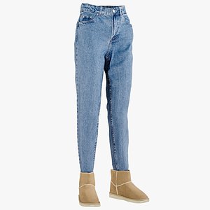 realistic women s jeans model