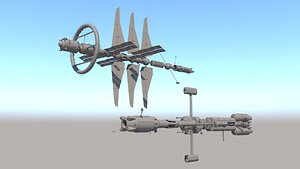 3D model sci fi spaceships