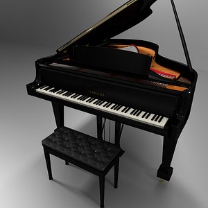 grand piano seat 3D model