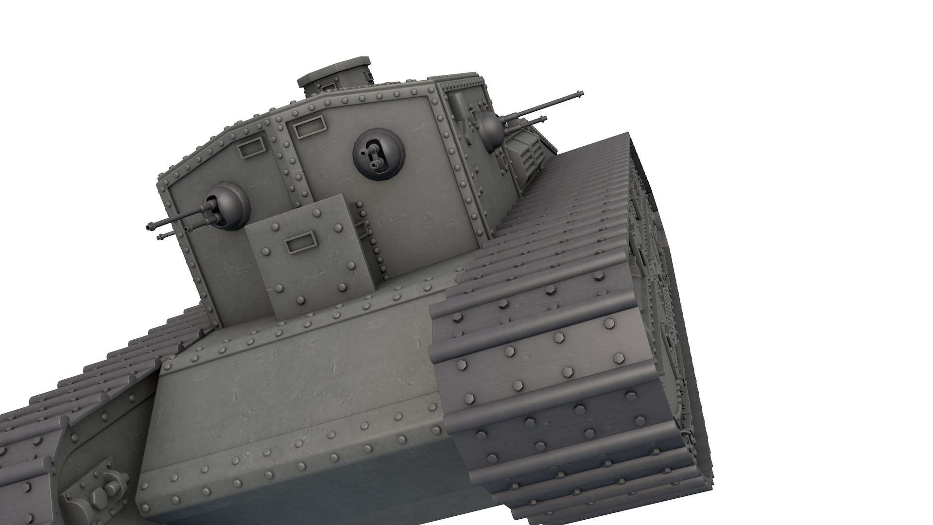 Medium Mark C Medium Tank 3D Model - TurboSquid 2376080