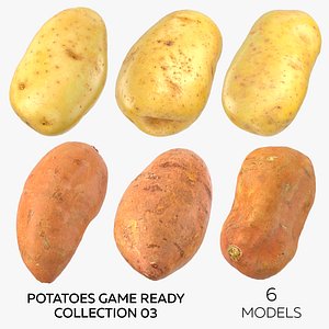 3D model Potatoes Game Ready Collection 03 - 6 models