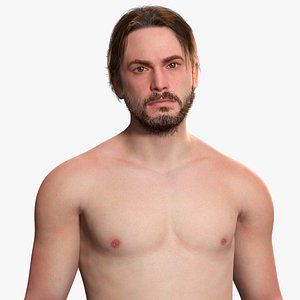 Realistic Body Man Low poly Low-poly model