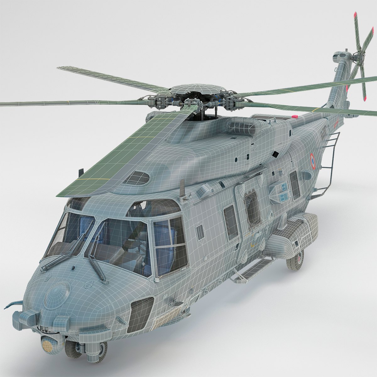 modelo 3d NHIndustries NH90 Helicóptero Militar - TurboSquid 753407
