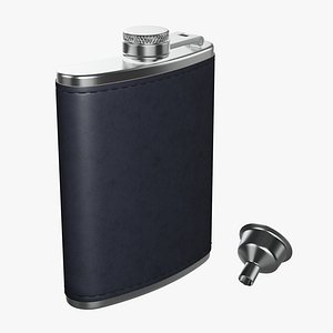 Flask liquor stainless steel leather wrap 02