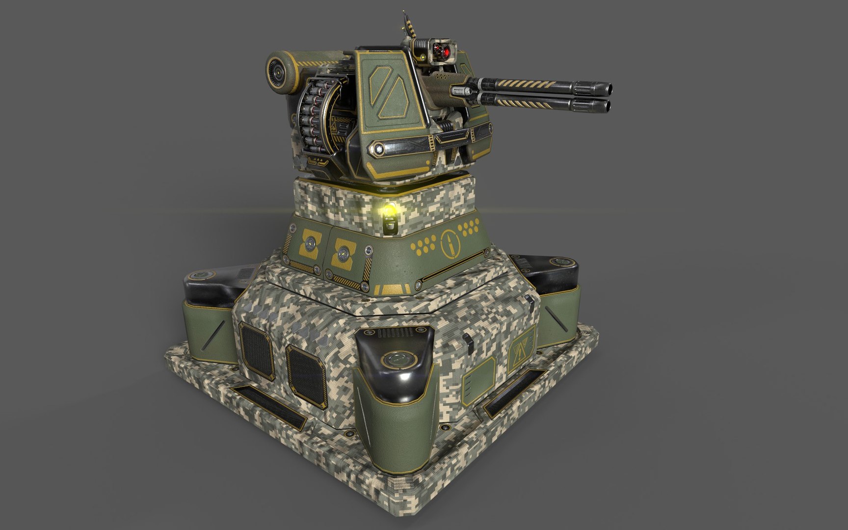 3D Small 30mm Autocannon - TurboSquid 1764937