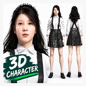 Beautiful Realistic Korean Female 3D