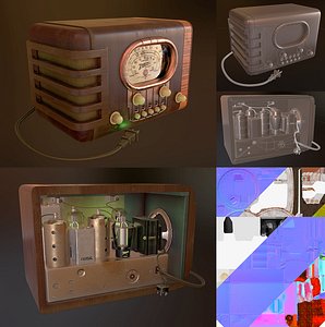 classical table radio zenith 3D model