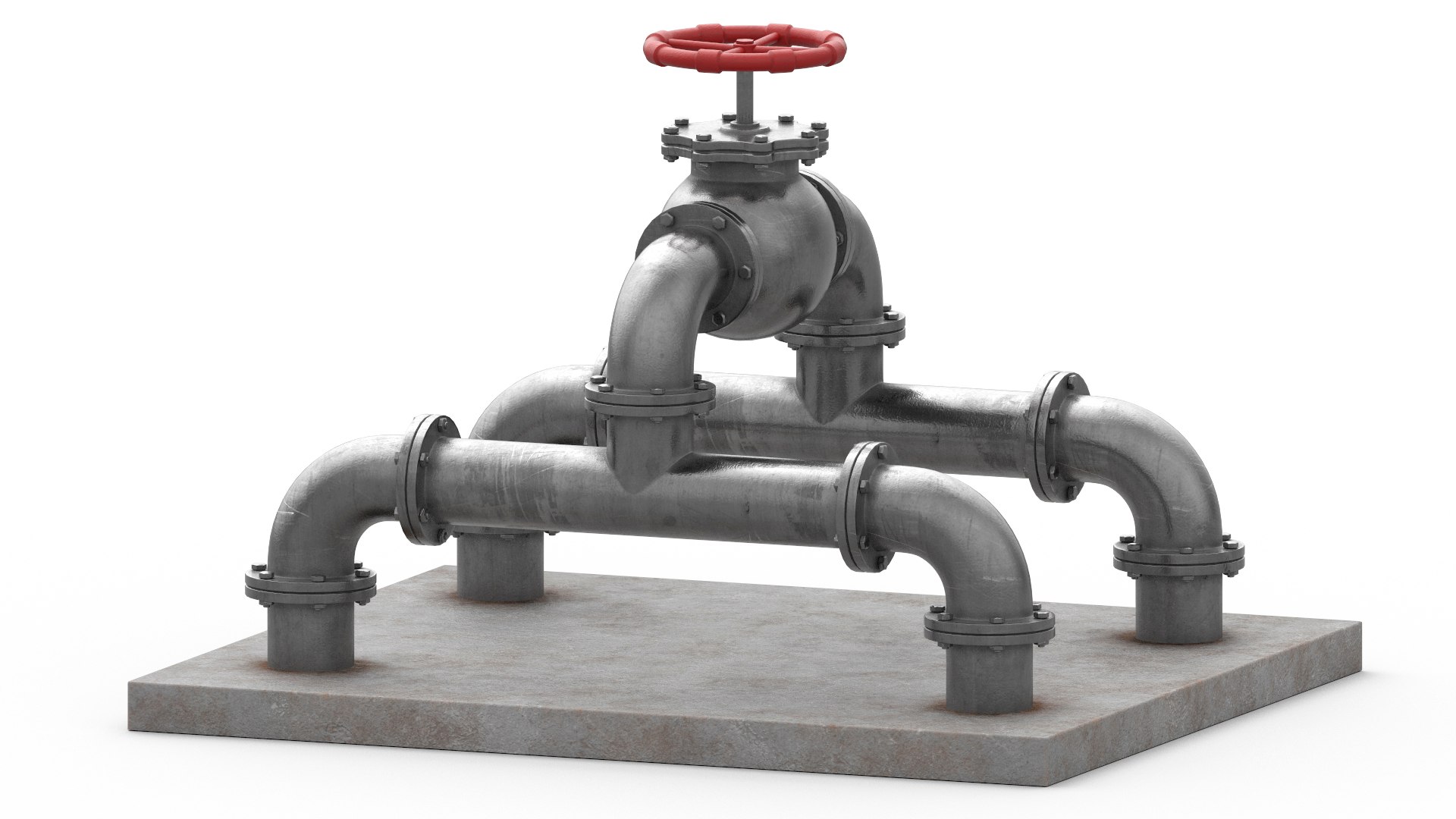 Valve And Pipe Model - TurboSquid 1823121