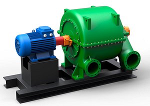 3D industrial compressor model