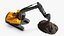 3D model Excavator with Pile of Soil