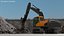 3D model Excavator with Pile of Soil