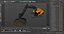 3D model Excavator with Pile of Soil