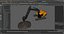 3D model Excavator with Pile of Soil